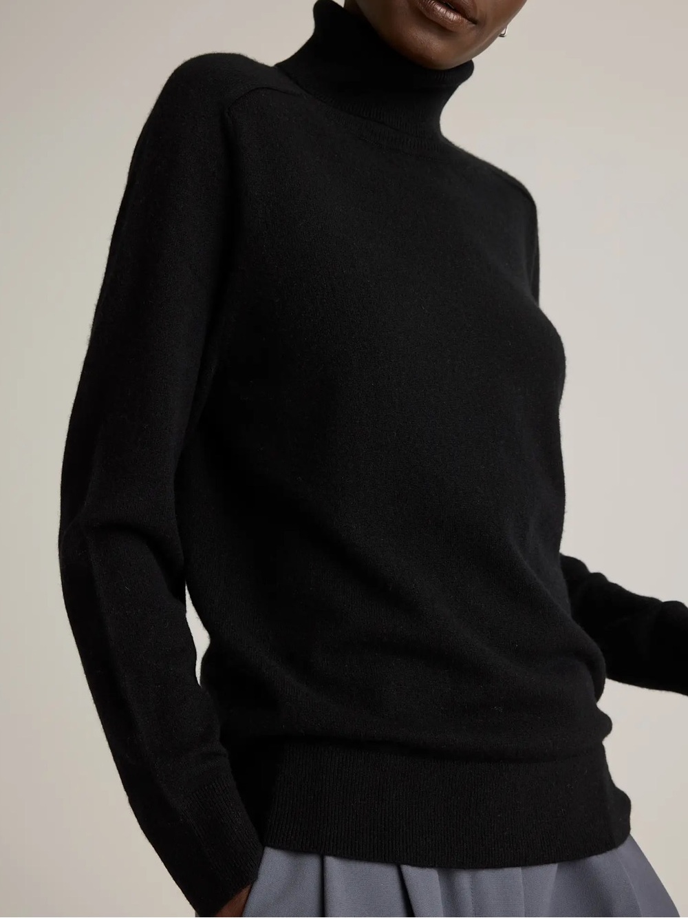 Quince Mongolian Cashmere Tneck sweater sz S